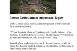 German Castles attract international buyers