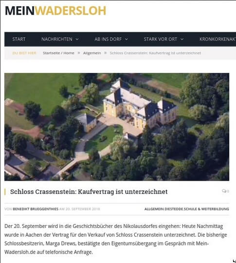 Mein Wadersloh Schloss Crassenstein ist verkauft