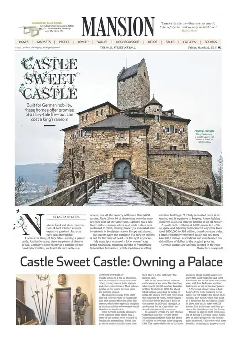 Wall Street Journal - Castle Sweet Castle