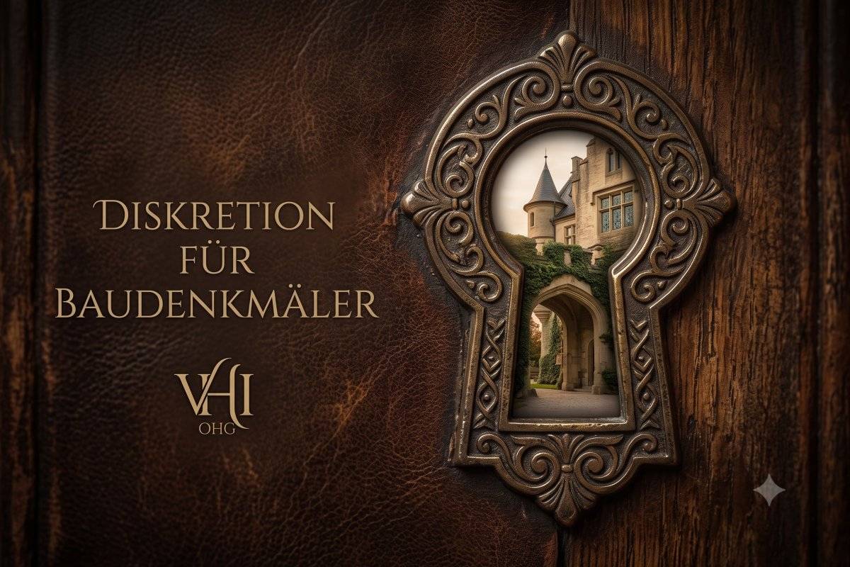 Schlüsselloch als Symbol für den diskreten Verkauf historischer Immobilien