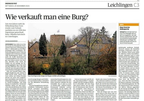 Wie verkauft man eine Burg?