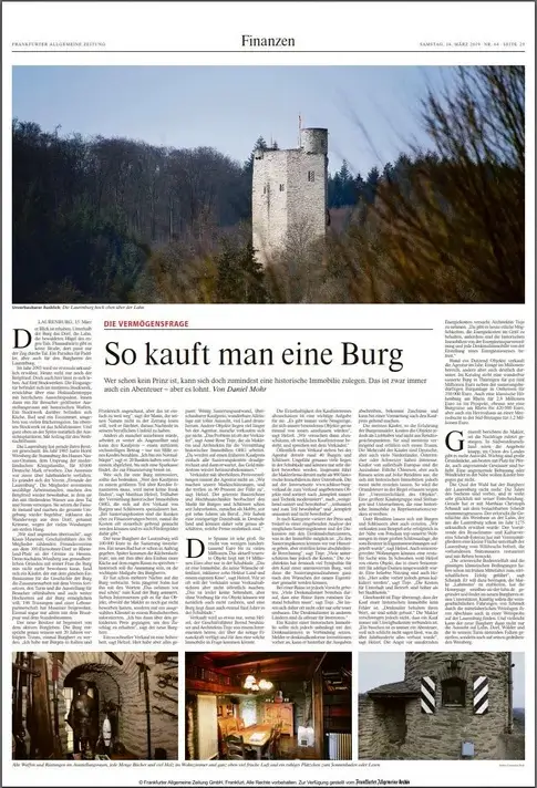 FAZ-über den Verkauf der Laurenburg