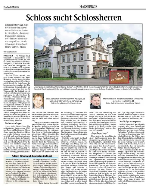 Neue Presse - Schloss Ditterswind sucht neuen Schlossherren