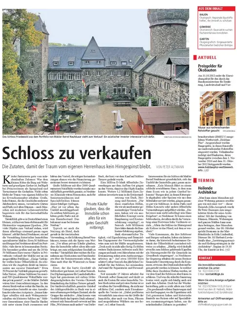 Kölner Anzeiger: Schloss zu verkaufen