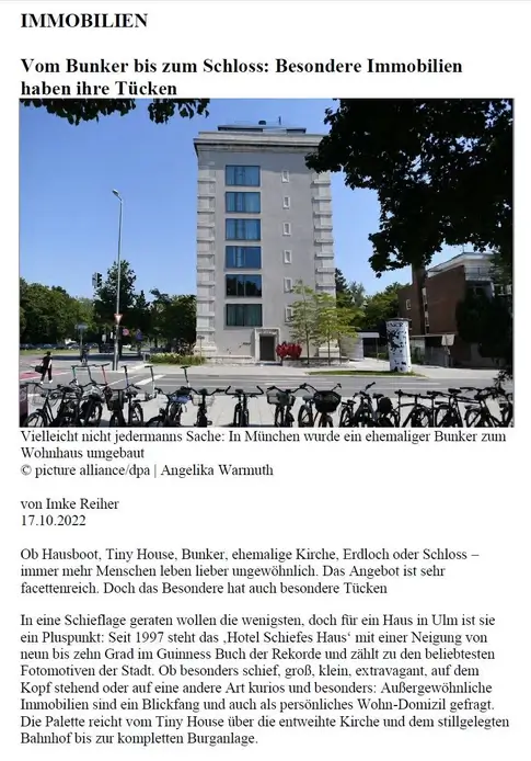 Vom Bunker bis zum Schloss